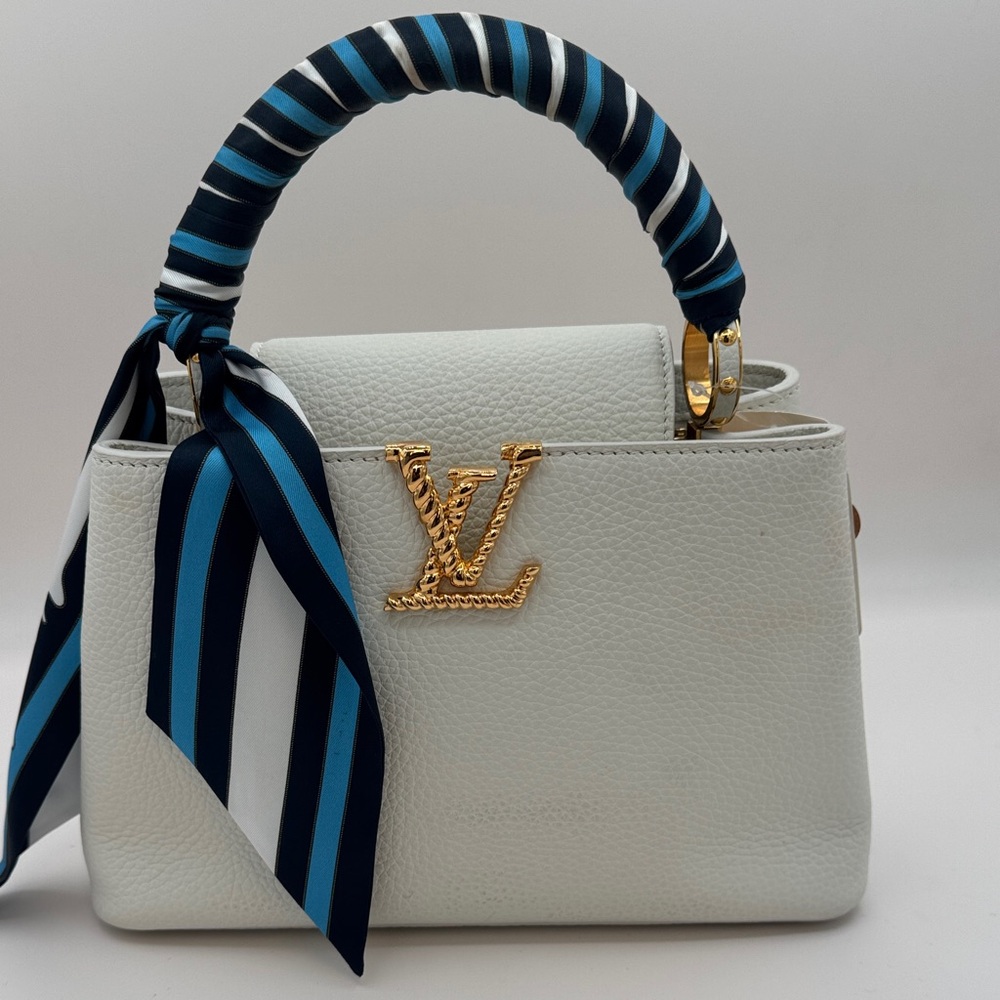 Louis Vuitton White Capucines BB Bag